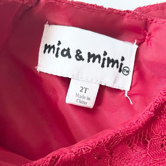 Mia & Mimi Red Dress Size 2T - Picture 2 of 3